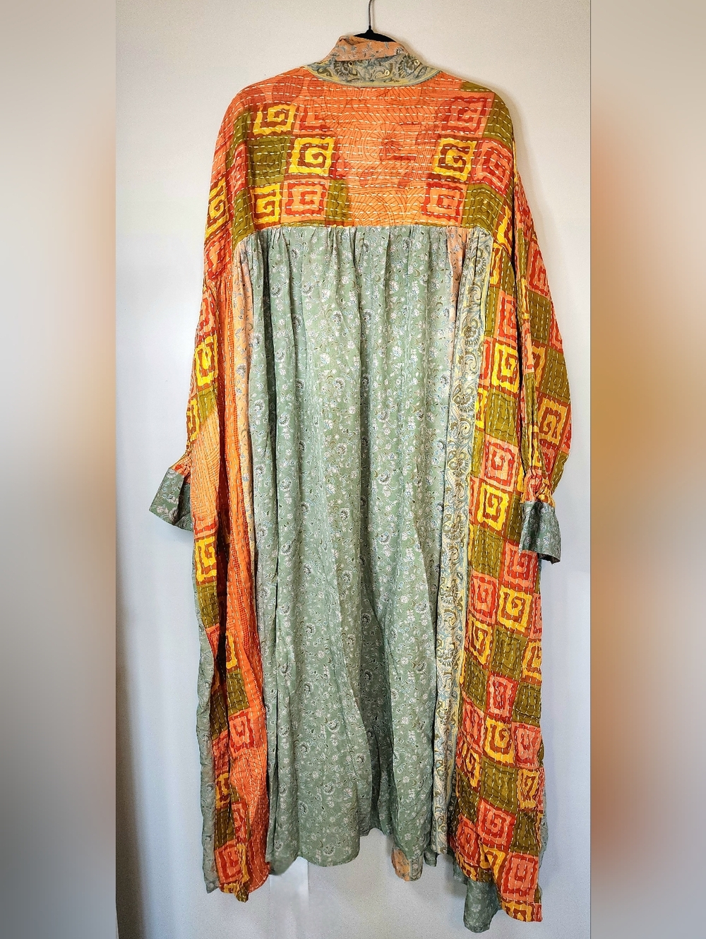​🕸️ OOAK Kantha Bae Utopia Duster Silk & Cotton Sari Kimono NWT 🕸️ - Picture 2 of 6